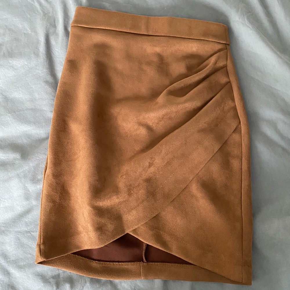 Faux Suede Skirt